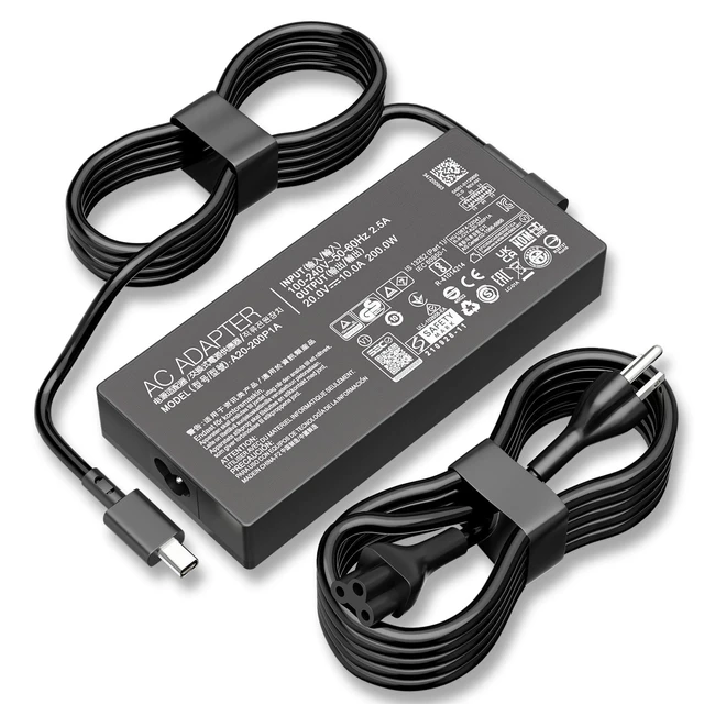 Main image of 200W Charger Compatible with ASUS ProArt P16 H7606 PX13 HN7306 ROG Zephyrus G16 G14 GA605 GU605 Flow Z13 AC Adapter ADP-200JB K TUF Gaming A14 FA401 FA401UU Laptop Power Supply