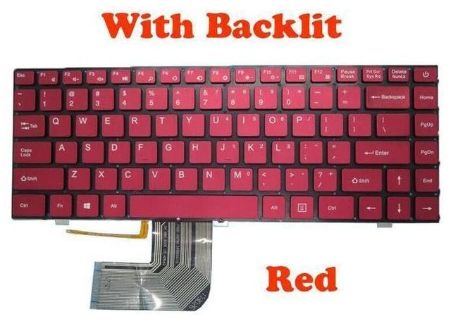 Main image of Backlit Red US Keyboard Forumper EZbook X4 DK MIN 300E 343000075 English