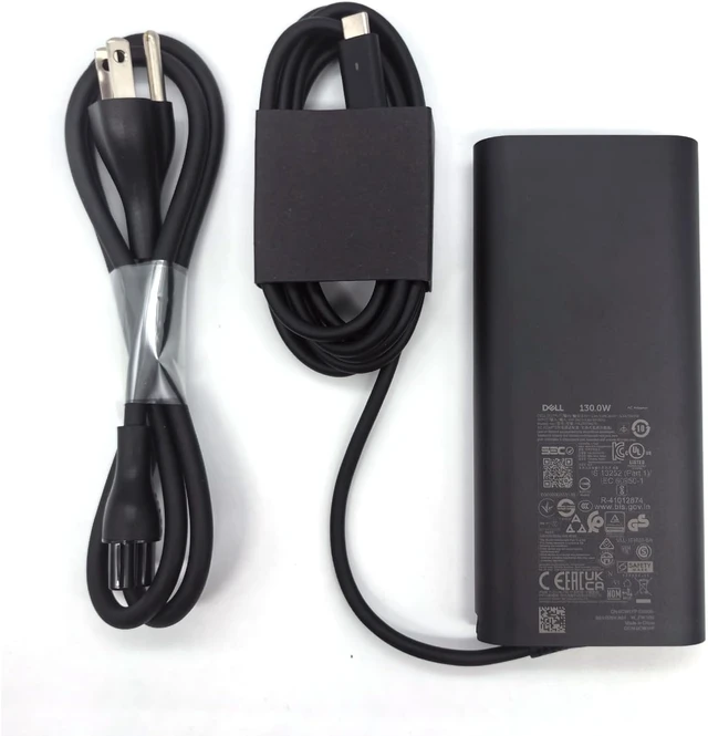Alt view image 8 of 14 - Dell Laptop Charger GAN 130W USB C Type C AC Adapter,XPS 15 9520 9530 XPS 17 9720 9730 AC Charger, Black, HA130PM170