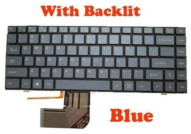 Main image of Backlit Blue US Keyboard Forumper EZbook X4 DK MIN 300E 343000075 English