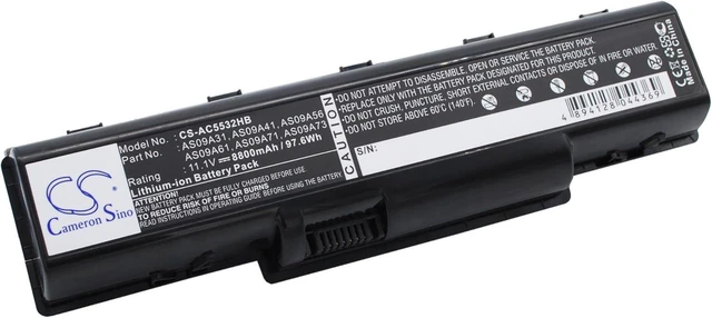 Main image of 8800mAh/11.1V Battery Compatible with Acer fit P/N: AS09A31, AS09A41, AS09A56, AS09A61, AS09A71, AS09A73, AS09A75, AS09A90