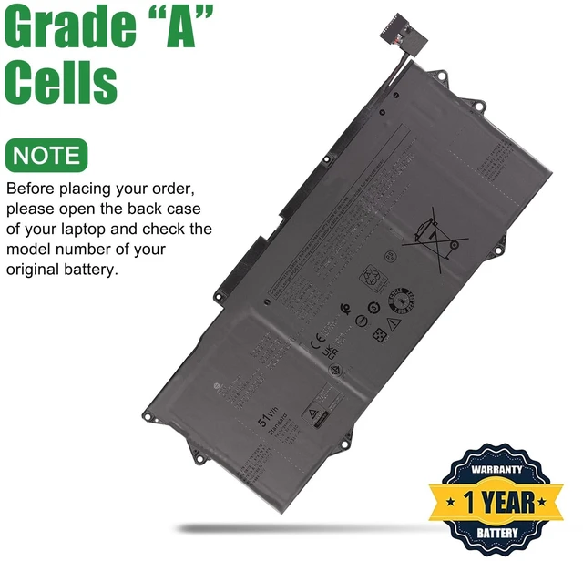 Alt view image 4 of 5 - JIAZIJIA YM15G Laptop Battery Replacement for XPS 9315 Series Notebook 0G9FHC G9FHC Black 11.55V 51Wh 4191mAh