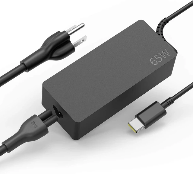 Main image of AYNEFF 65W USB-C Laptop Charger, Chromebook Charger Compatible with Lenovo Chromebook C330 S330 100e 300e 500e Yoga C930 C940 720 ThinkPad T480 T490 T570 T580 with 5.9ft DC USB C Charging Cable