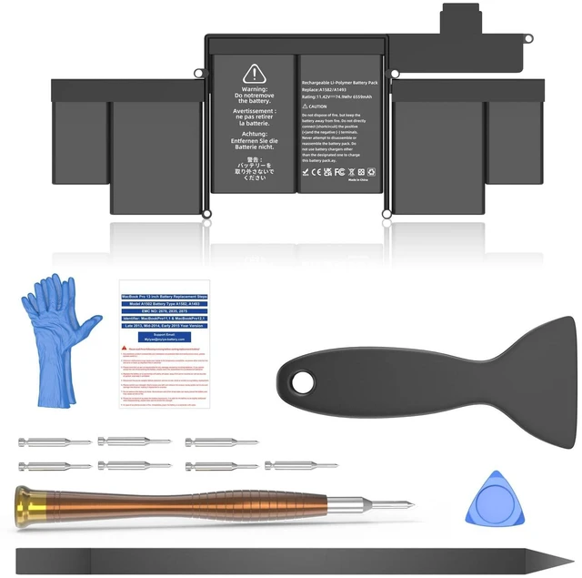 Main image of JGTM A1502 Battery Replacement, A1582 A1493 Battery for MacBook Pro Retina 13 Inch (Late 2013 Mid 2014 Early 2015) EMC: 2678 2875 2835 11.42V 74.9Wh