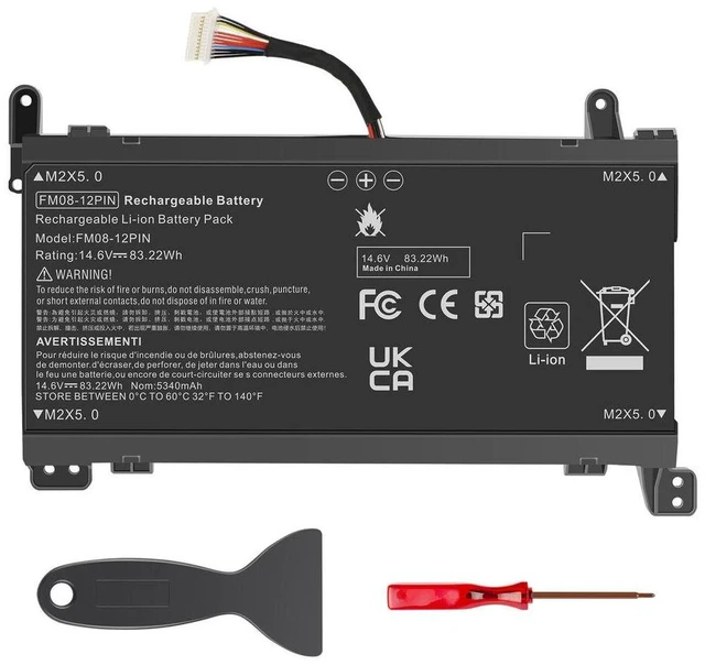 Main image of 12-Pin 14.6V Battery for HP OMEN 17-an040TX 17-an041TX 17-an042TX 17-an043TX 17-an044TX