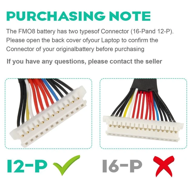 Alt view image 2 of 5 - 12-Pin 14.6V Battery for HP OMEN 17-an040TX 17-an041TX 17-an042TX 17-an043TX 17-an044TX