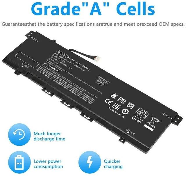Alt view image 2 of 5 - 15.4V Battery for HP Envy 13-aq0044nr 13-AQ0005NR 13-AQ1013TX 13-AQ1013TU 13-AQ1014TX