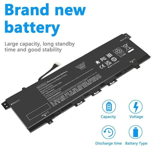 Alt view image 4 of 5 - 15.4V Battery for HP Envy 13-aq0044nr 13-AQ0005NR 13-AQ1013TX 13-AQ1013TU 13-AQ1014TX
