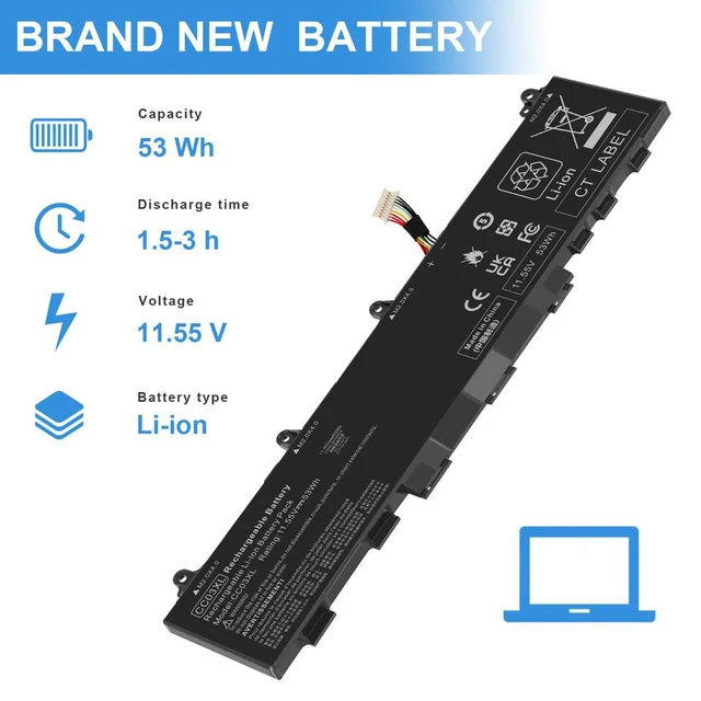 Alt view image 2 of 4 - 11.55V Battery for HP EliteBook 830 835 840 845 G7 G8