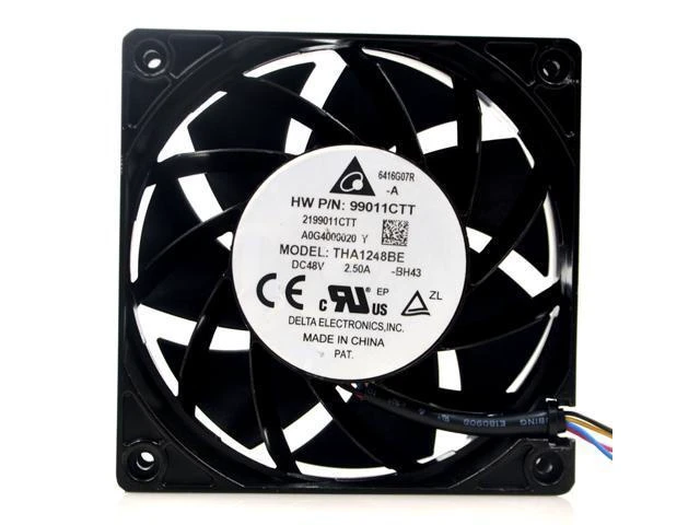 Alt view image 3 of 3 - for Delta THA1248BE 12038 120x120x38mm DC 48V 2.5A 12CM 4-pin High Speed Airflow CFM Cooling Fan
