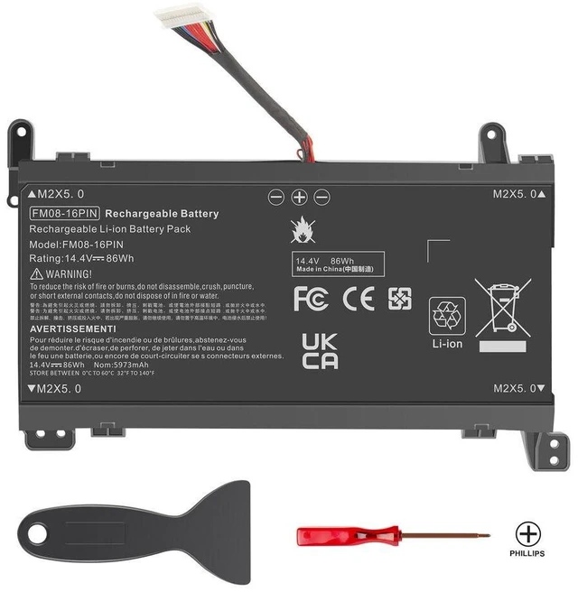 Main image of 16-Pin 14.4V Battery for HP OMEN 17-an040TX 17-an041TX 17-an042TX 17-an043TX 17-an044TX