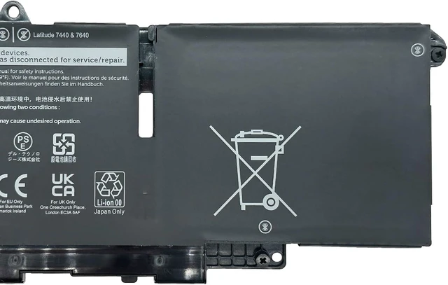 Alt view image 3 of 5 - WW8N8 Laptop Battery 57Wh 4878mAh 11.4V Compatible with DELL Latitude 7340 7350 7440 7450 7640 7650 Series Notebook FH97R 0HYH8 0CTJJ6 2ICP6/65/78 3ICP6/65/78