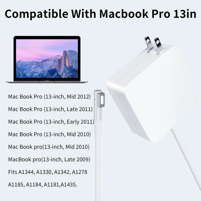 Alt view image 3 of 5 - Eaneey 60W Mag2 Charger Compatible with Mac Book Pro 2010 2011 2012, 60W Power M2 Compatible with Mac Pro 13-inch Display (Before Mid 2012) Mac Book air Charger (Before 2011)