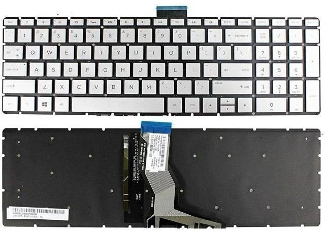 Main image of US Silver Backlit Keyboard for HP Envy 17-BW 17-BW0003CA 17-BW0008CA 17-BW0011NR