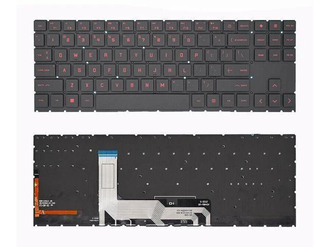 Main image of replacement keyboard for HP Omen 15-EN 15-EK 15-EN0013DX TPN-Q236 Red US with Backlit