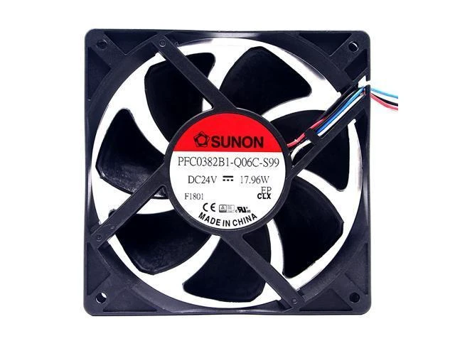 Main image of Sunon PFC0382B1-Q06C-S99 12038 120mm 12cm High Speed 24V Cooling Fan,120X120X38mm 17.96W 4200RPM