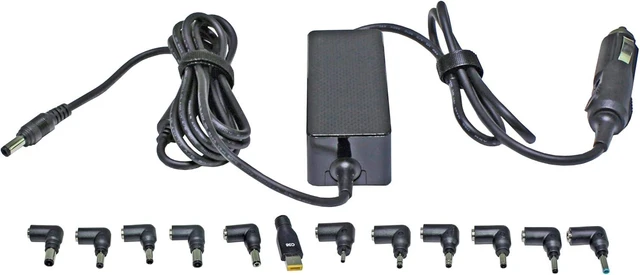 Main image of 12V or 16V or 24V to 19V DC Power Adapter Car Cigarette Lighter Charger with 12 Interchangeable Connectors