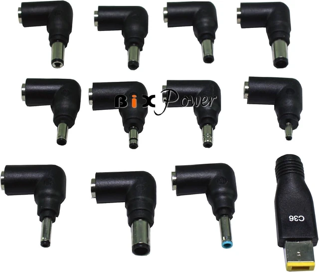Alt view image 6 of 7 - 12V or 16V or 24V to 19V DC Power Adapter Car Cigarette Lighter Charger with 12 Interchangeable Connectors