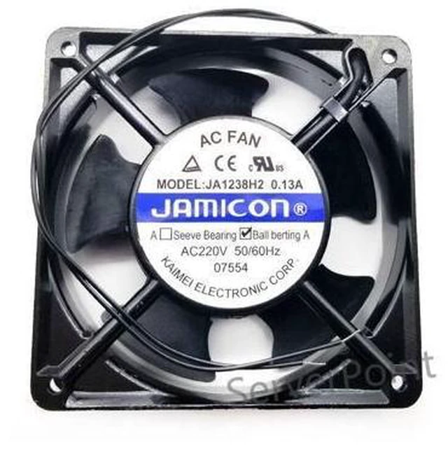 Main image of 2line bearing cooling fan for JAMICON JA1238H2 12038 AC220V 0.13A NEW