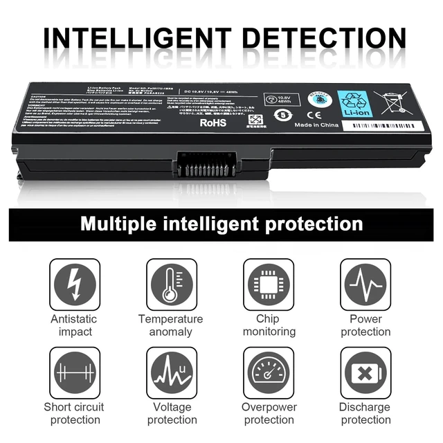 Alt view image 4 of 5 - New Replacement PA3817U-1BRS Battery for Toshiba Satellite C655 C675 C675D L645 L645D L655 L655D L675 L675D L745 L755 L755D P745 P755 P775 M645 A660 A655 PA3817U Series Battery -12 Months Warranty