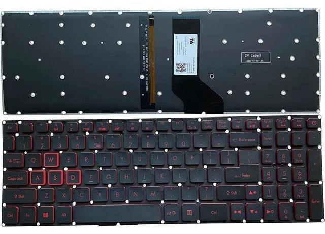 Main image of replacement keyboard for Acer Nitro An515-41-f03e AN515-51-56U0 top US with Backlit