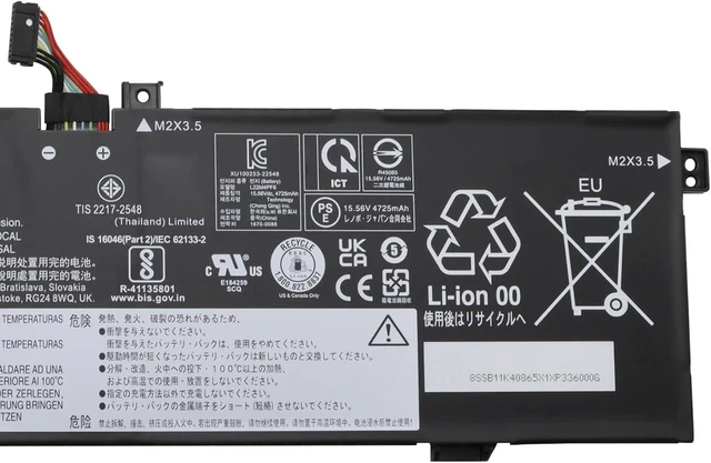 Alt view image 3 of 4 - L22M4PF6 Battery 75Wh 4822mAh Replacement for Lenovo Slim Pro 9-14IRP8 83BV / Yoga Pro 9-14IRP8 83BU Series SB11K40865 5B11K40866 SB11N45299 L22C4PF6 SB11K40864 SB11N45323 15.56V 4-Cell