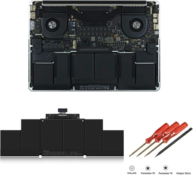 Alt view image 2 of 7 - BatPower A1618 Replacement Laptop Battery for Apple Mid 2015 MacBook Pro 15-inch Retina A1398 EMC 2909 EMC 2910 Battery MacBook Pro 15" Retina A1398 Apple A1618 Battery 99.5Wh
