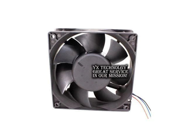 Alt view image 4 of 4 - New AFB1248VHE 12038 12cm 48V 0.27A 3 wire dual ball bearing cooling fan for Delta 120*120*38mm