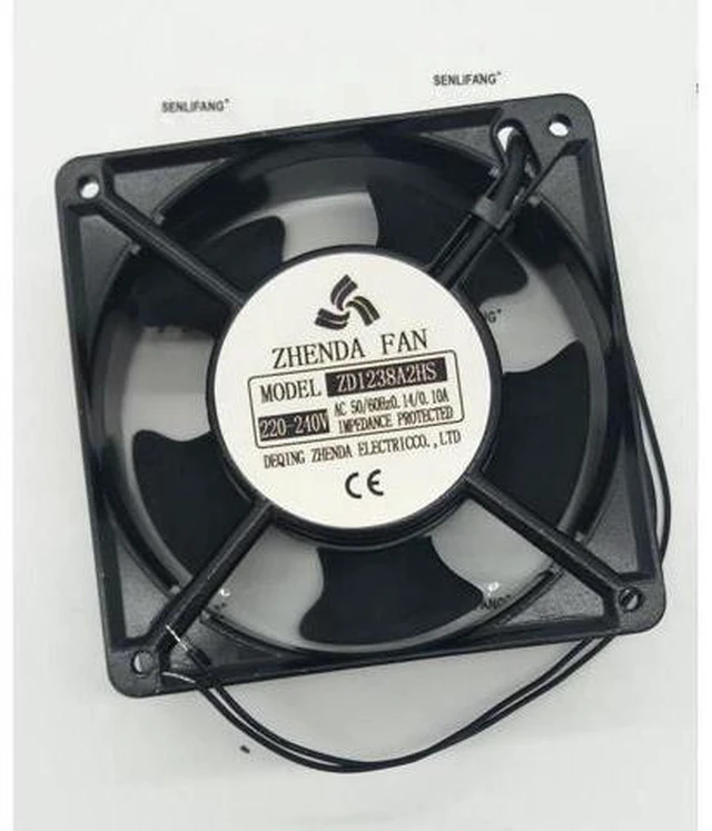 Main image of ZD1238A2HS AC 220V\/240V 0.14A\/0.1A 120*120*38mm 12038 12CM Axial Cooling Fan