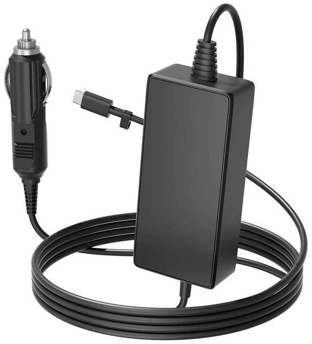 Alt view image 8 of 14 - HSXIRQA 100W Car Laptop Charger USB C Compatible with MacBook HP Dell Acer Asus Lenovo Thinkpad Nimo MSI LG Samsung Surface pro 10 9 8 Google Chromebook, iPad ROG Ally Steam Deck Type-C Devices