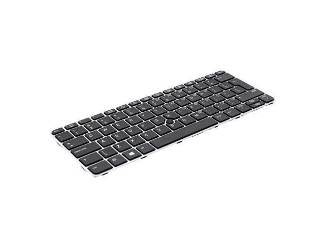 Alt view image 3 of 5 - US Keyboard For HP EliteBook 820 G3 Silver Frame Black Big Enter Point
