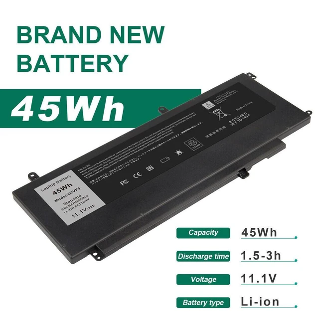 Alt view image 2 of 5 - 45Wh Battery for Dell D2VF9 0PXR51 PXR51