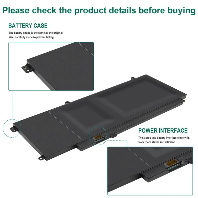 Alt view image 4 of 5 - 45Wh Battery for Dell D2VF9 0PXR51 PXR51