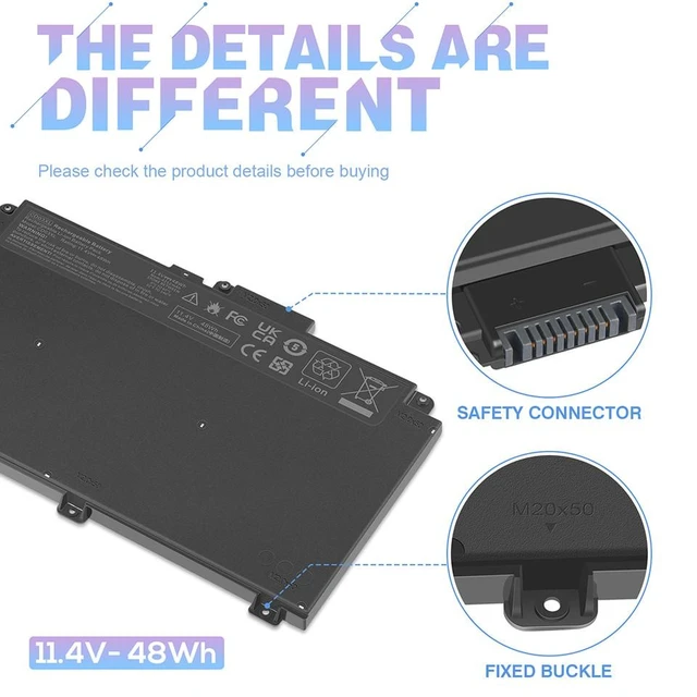Alt view image 3 of 5 - 11.4V Battery for HP ProBook 640 645 650 G4 ProBook 640 650 G5 ProBook 650 G7