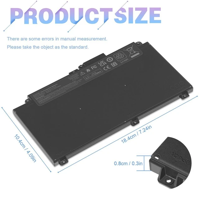 Alt view image 4 of 5 - 11.4V Battery for HP ProBook 640 645 650 G4 ProBook 640 650 G5 ProBook 650 G7