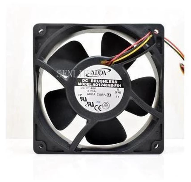 Main image of 12038 AQ1248HB-F51 12CM 48V 0.2A 2-lines humidifier fan waterproof cooling fan
