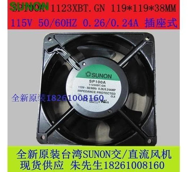 Main image of Sunon fan SP100A 1123XBT.GN 12CM 12038 120*120*38MM 1238 115V socket industrial cooling fan