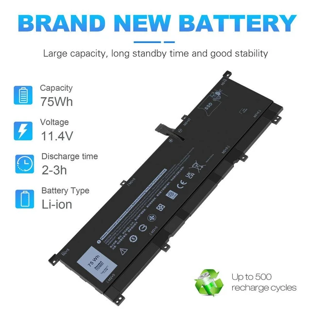 Alt view image 2 of 5 - 75W Battery for Dell XPS 15-9575-D2801TS 15-9575-D1805TS 15-9575-D2605TS
