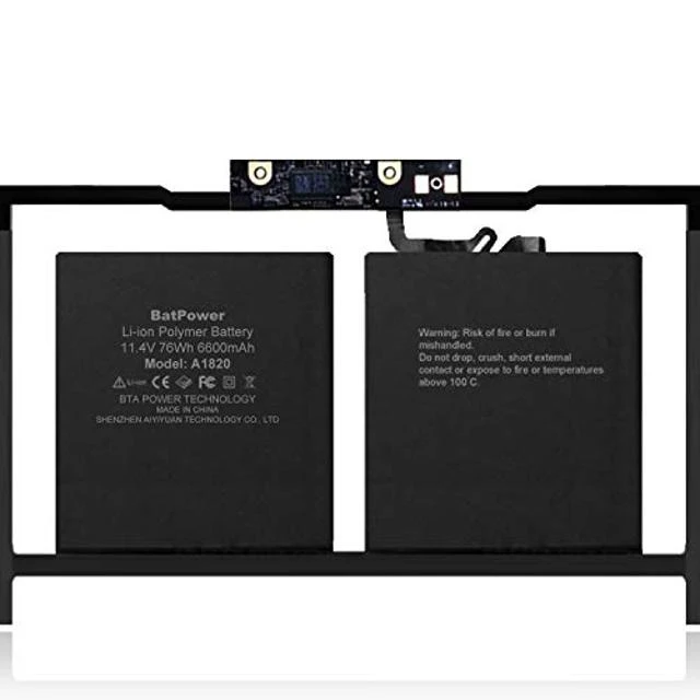 Alt view image 3 of 5 - BatPower A1820 Replacement Laptop Battery for Apple Late 2016 Mid 2017 MacBook Pro 15-inch Touch Bar A1707 EMC 3072 EMC 3162 Battery MacBook Pro 15" Touch Bar A1707 Apple A1820 Battery 76Wh