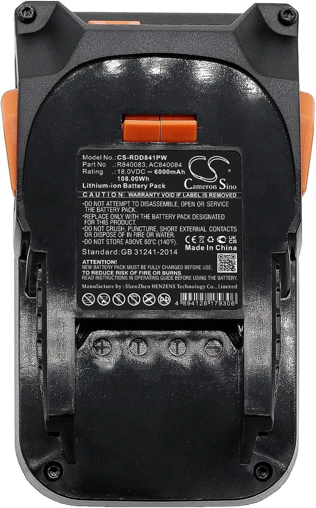Alt view image 5 of 5 - Tingen 6000mAh Battery Replacement for R840087 R840085 130383025 R840083 R840086 R840084 130383028 130383001 R840083 AC840084 (18.0V)