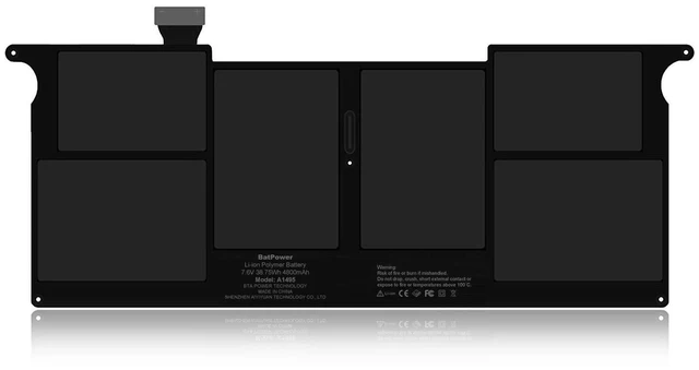 Alt view image 4 of 5 - BatPower A1495 Replacement Laptop Battery for Apple Mid 2012 2013 Early 2014 2015 MacBook Air 11-inch A1465 EMC 2631 EMC 2924 Battery MacBook Air 11" A1465 Apple A1495 Battery 38.75Wh