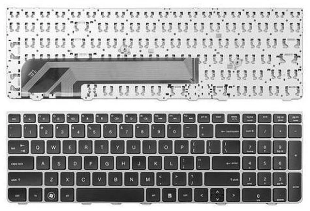 Main image of Keyboard for HP Probook 4535S 4530S 4730S Silver Frame Black Replacment keyboard US