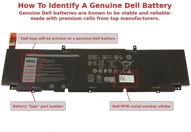 Alt view image 12 of 12 - Dell OEM Original Precision 5750 5760 XPS 9700 9710 3-Cell 56Wh Battery 5XJ6R