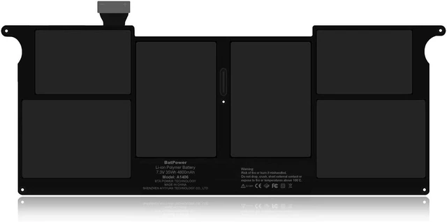 Alt view image 4 of 7 - BatPower A1406 Replacement Laptop Battery for Apple Mid 2011 MacBook Air 11-inch A1370 EMC 2471 Battery MacBook Air 11" A1370 Apple A1406 Battery 35Wh