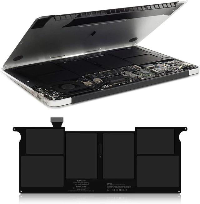 Alt view image 5 of 7 - BatPower A1406 Replacement Laptop Battery for Apple Mid 2011 MacBook Air 11-inch A1370 EMC 2471 Battery MacBook Air 11" A1370 Apple A1406 Battery 35Wh