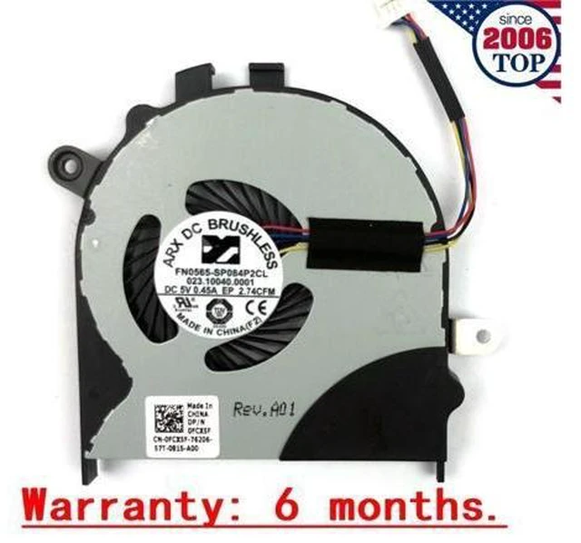 Main image of Cpu cooling fan for Dell Inspiron 15 7558 7568 0FCX5F 3NWRX 5V