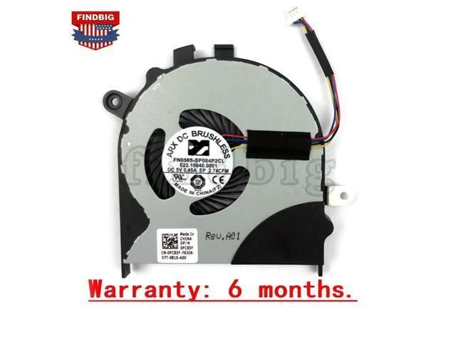 Alt view image 2 of 5 - Cpu cooling fan for Dell Inspiron 15 7558 7568 0FCX5F 3NWRX 5V