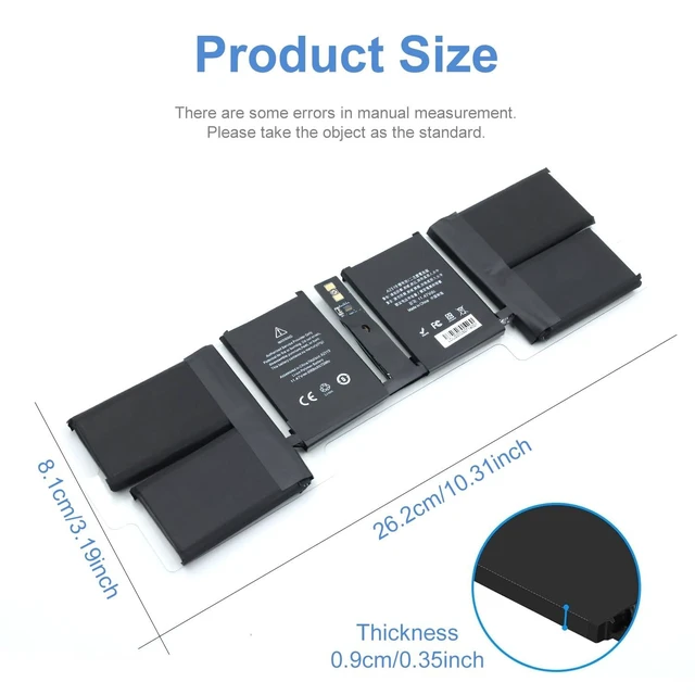 Alt view image 2 of 5 - A2442 A2519 Laptop Battery for Apple MacBook Pro 14" Notebook Smart A2442 M1 Retina MKGT3LL/A MKGR3LL 2021 Year