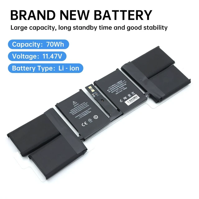 Alt view image 4 of 5 - A2442 A2519 Laptop Battery for Apple MacBook Pro 14" Notebook Smart A2442 M1 Retina MKGT3LL/A MKGR3LL 2021 Year