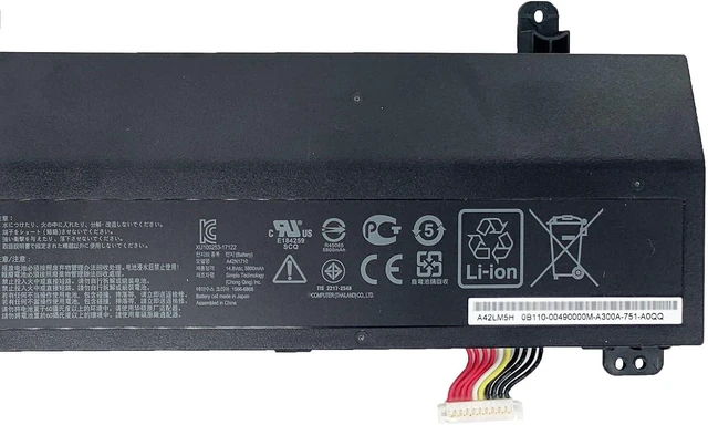 Alt view image 3 of 5 - A42N1710 Laptop Battery 88Wh 14.8V Compatible with ASUS Rog STRIX GL702V GL702VI GL702VI-1A GL702VI-BA004R GL702VI-BA007T GL702VI-BA012T GL702VI-BA012T Series A42LM5H 0B110-00490000 41CR19/66-2